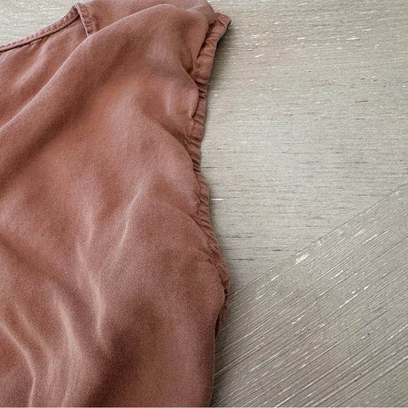 Love Tree Brown Sleeveless Tie Front Sundress - Picture 6 of 8